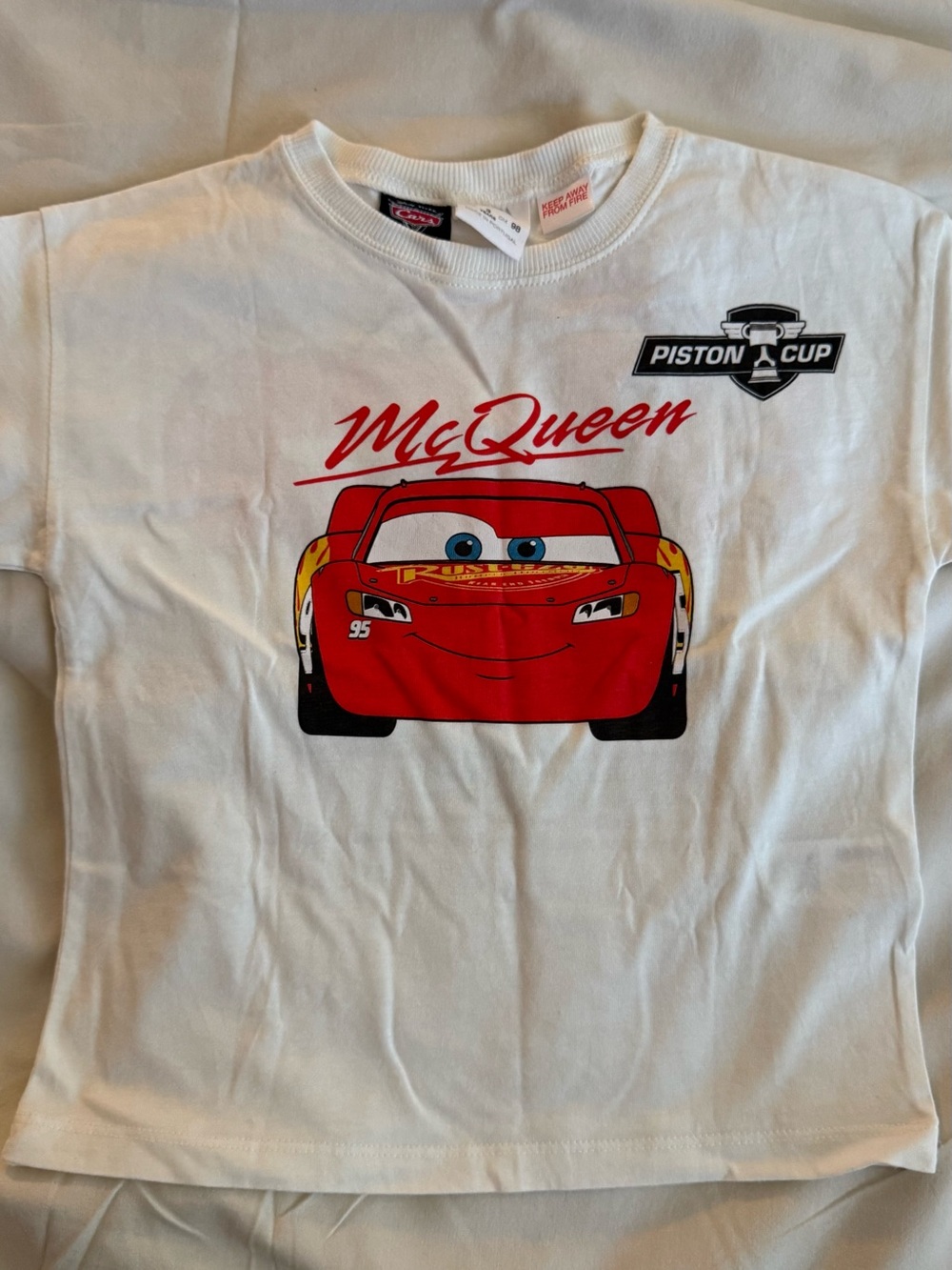 Zara Lightning McQueen Piston Cup White Tee